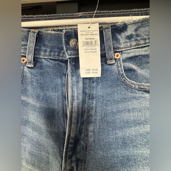 AE baggy straight highest rise size 6 Short - Picture 4 of 5